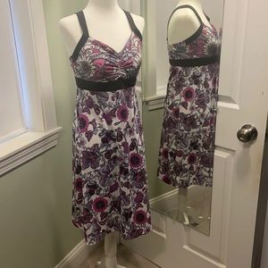 Prana small black/purple multi athleisure dress